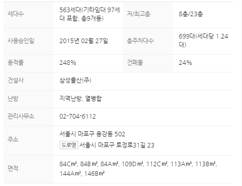 단지정보