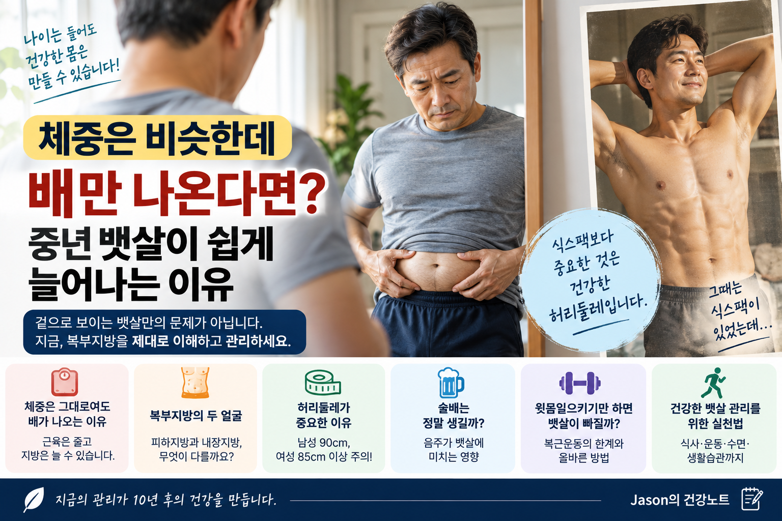 중년 뱃살
