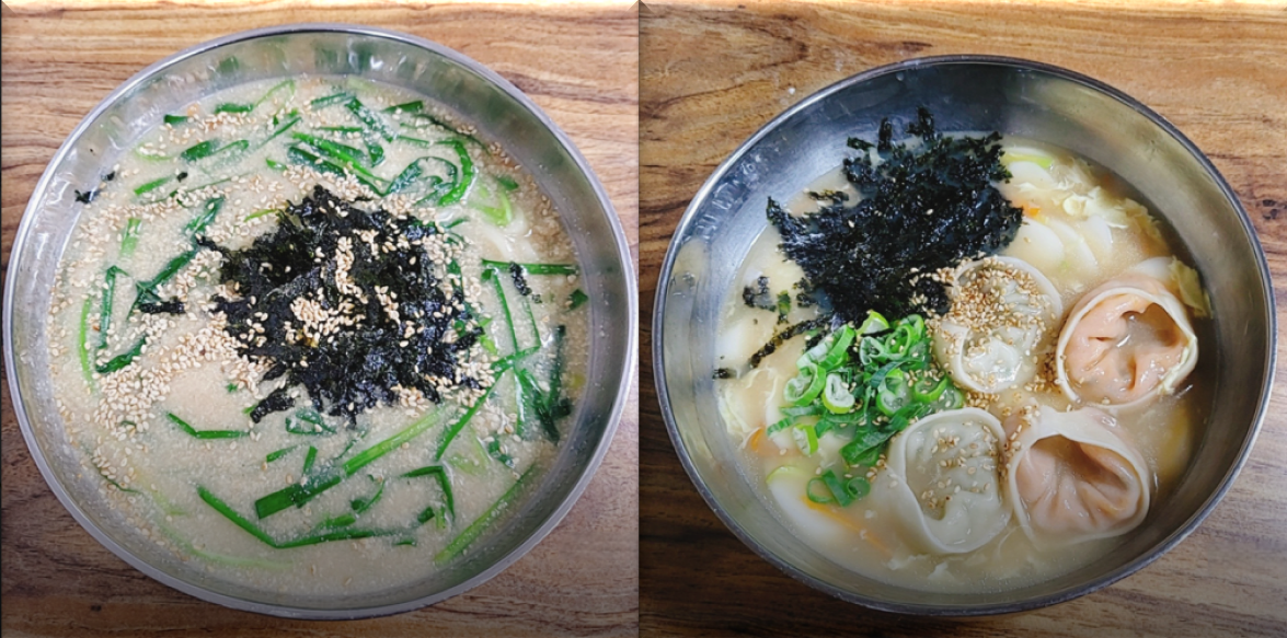 들깨칼국수와-떡만두국