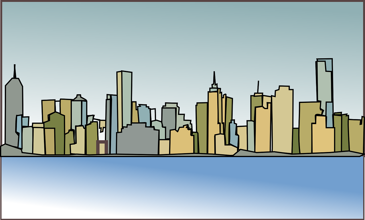 멜버른 호주의 지평선과 건물