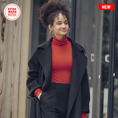 유니클로 히트텍 심리스 립 터틀넥