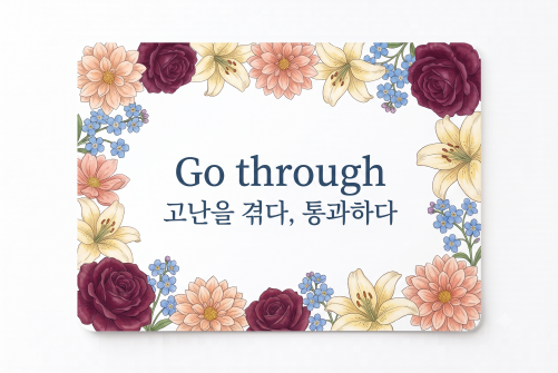 Go through 고난을 겪다