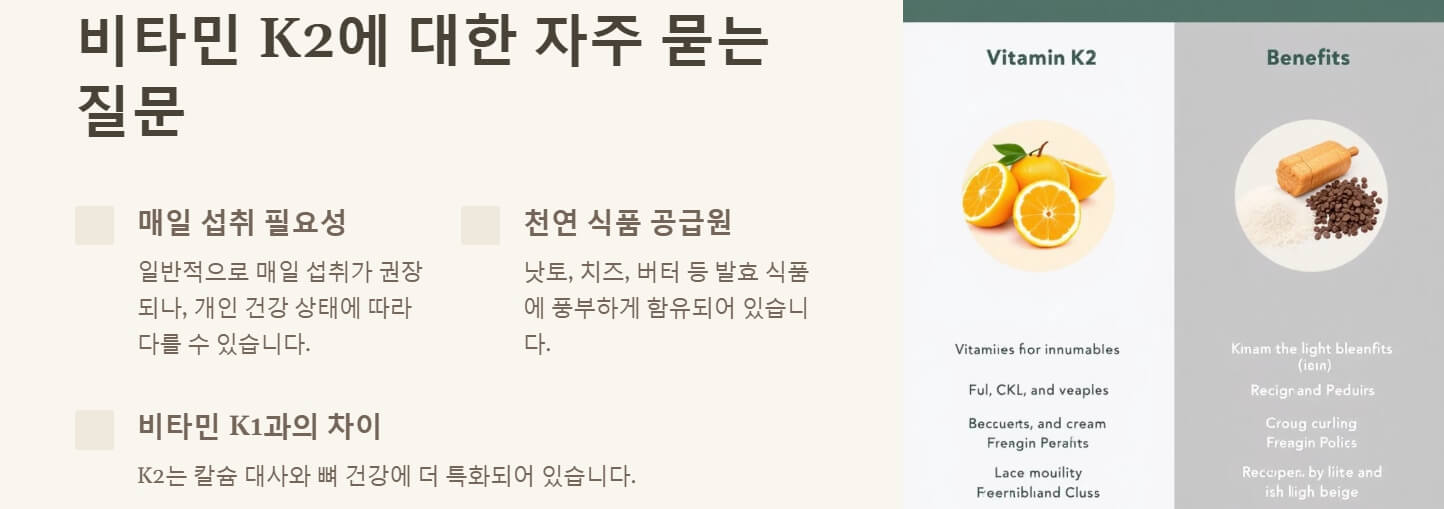 비타민 K2 효능 및 부작용