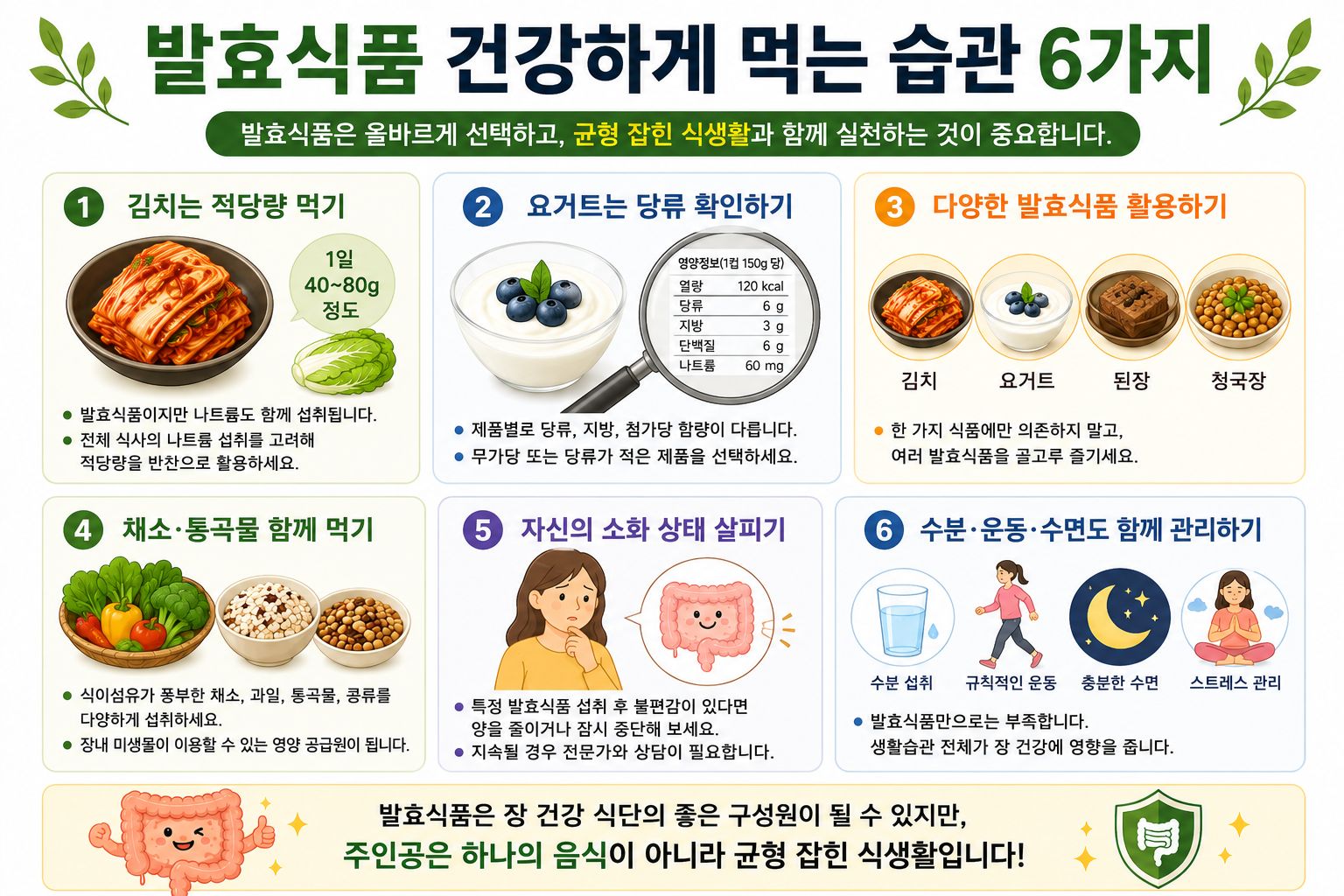 발효식품 섭취 습관 참고 그림