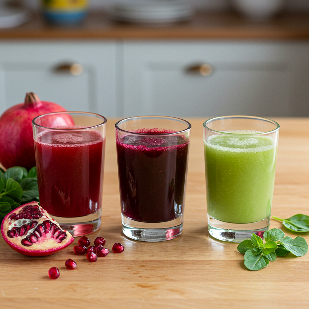 건강즙 컵에 담긴 이미지