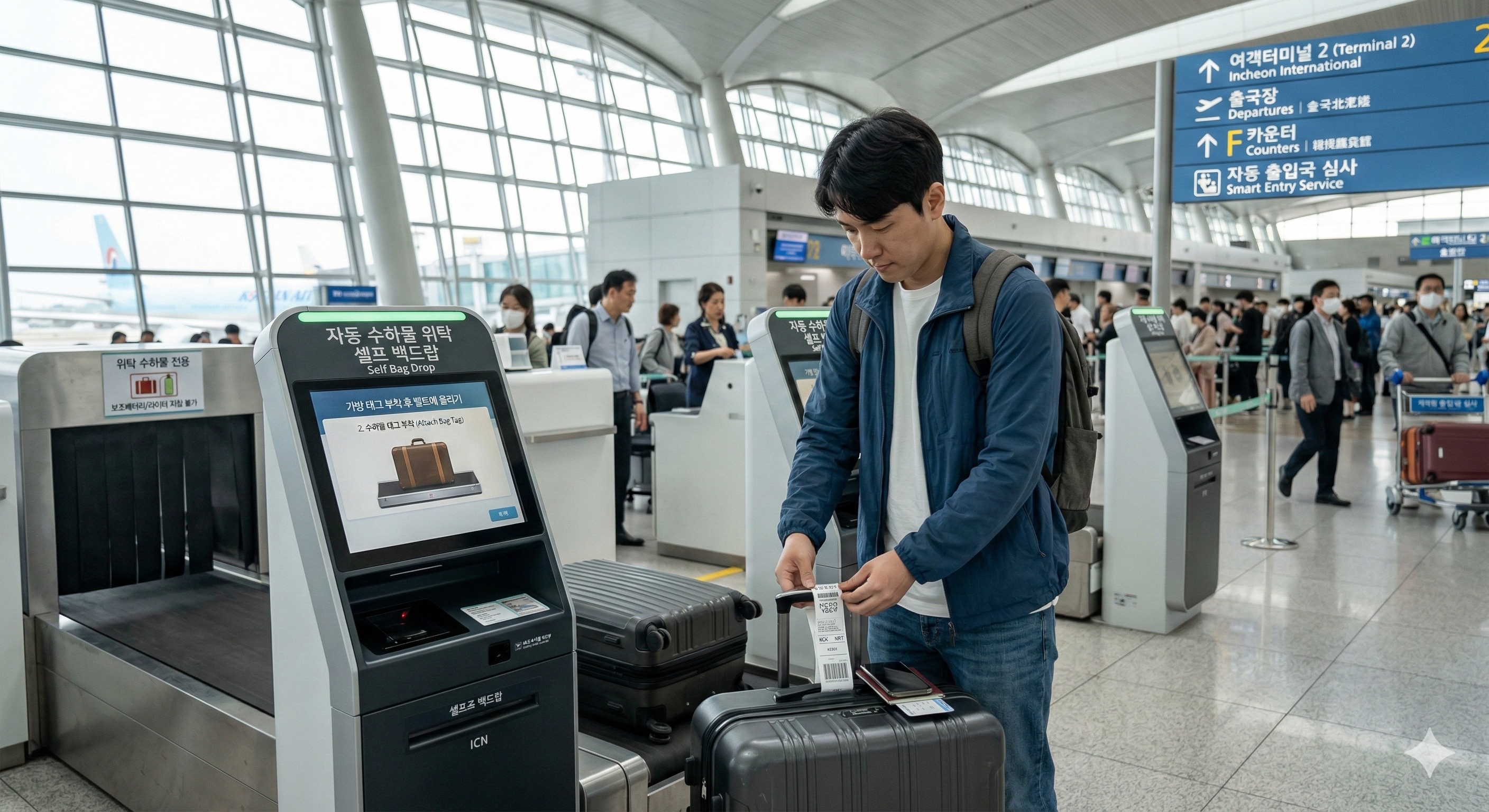 인천공항 셀프 백드롭 이미지