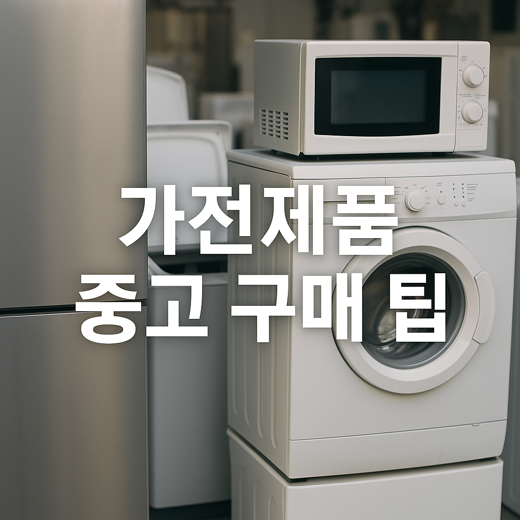 가전제품 중고 구매 팁