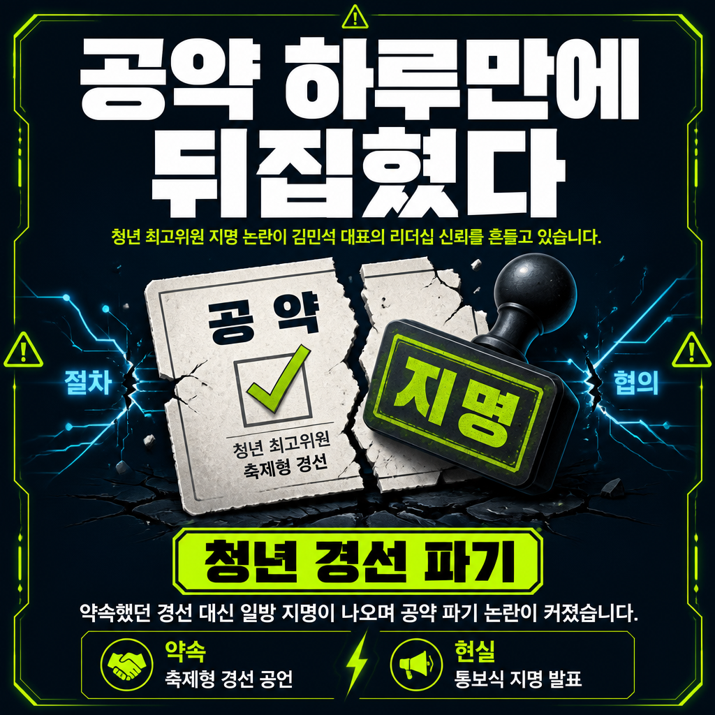 공약 하루만에 뒤집혔다