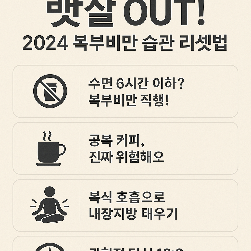복부비만 없애는 루틴