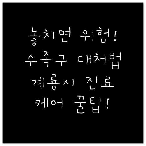 계룡시 주변 수족구 진료 병원 및 집..