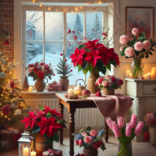 겨울철 꽃 이미지