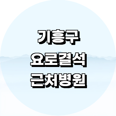 용인 기흥구 요로결석 병원