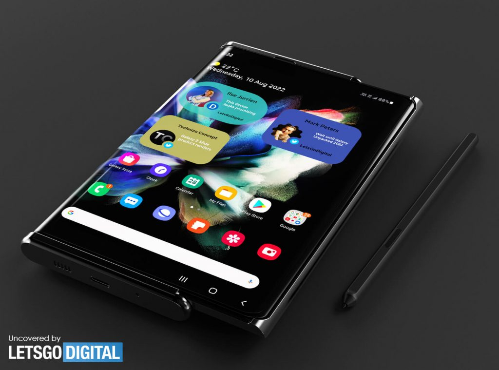 삼성갤럭시 롤러블폰 사진