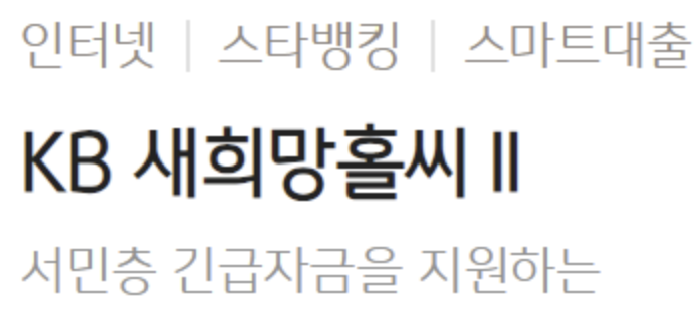 새희망홀씨대출 취급은행별