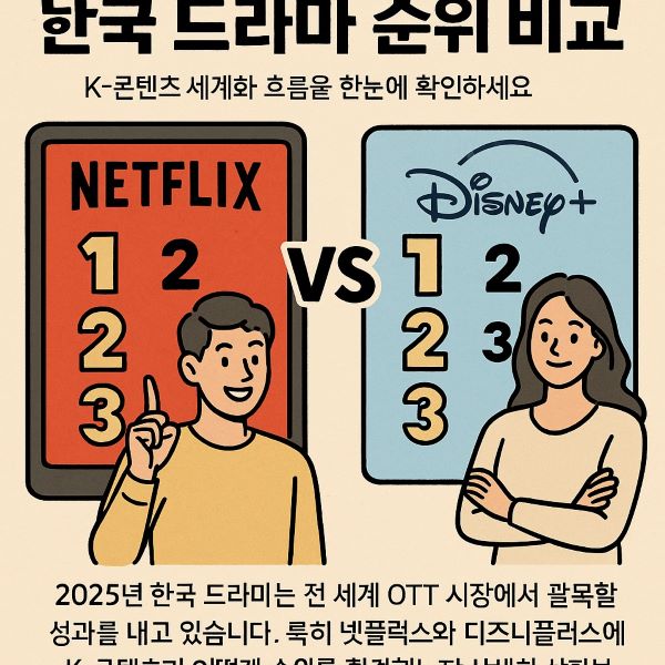 한국 드라마 K콘텐츠 OTT 순위