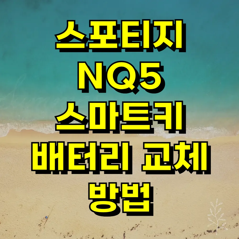 스포티지 NQ5 스마트키 배터리 교체 방법