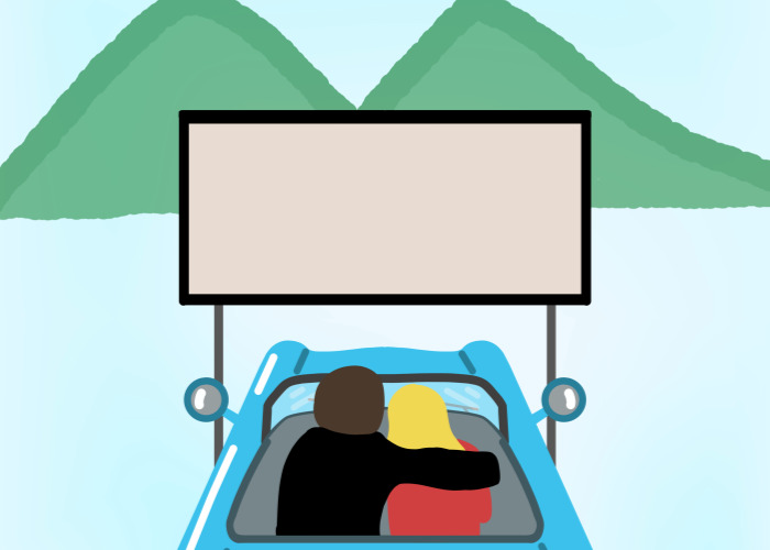 자동차극장에서-영화를보는-사람들