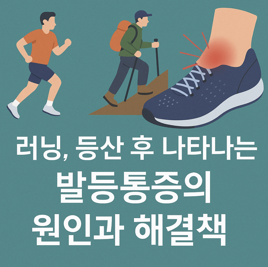 러닝, 등산 후 나타나는 발등통증의 원인과 해결책
