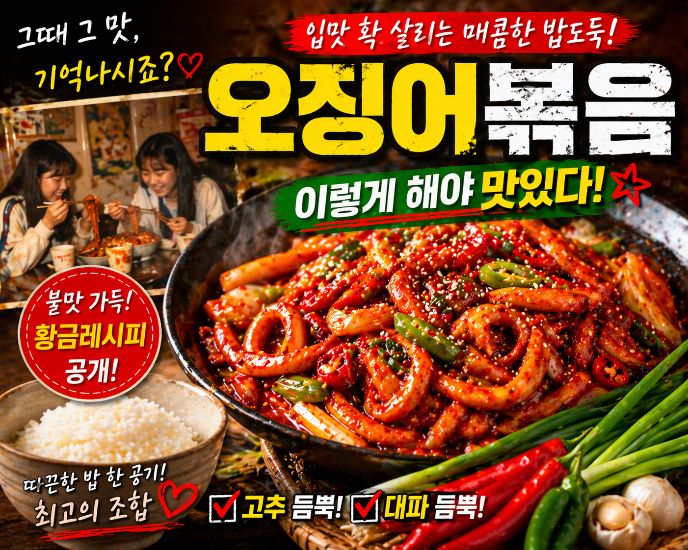 매콤달콤 오징어볶음 레시피, 실패 없이 불맛 살리는 집밥 비법