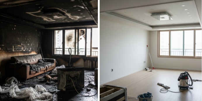 예천 화재 청소 전문