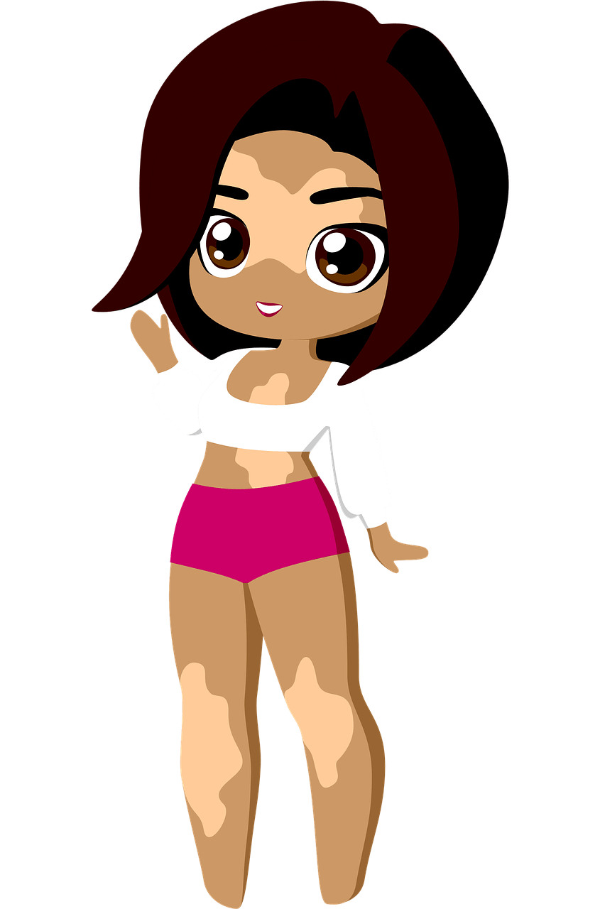 온몸에 백반증 증상인 여성