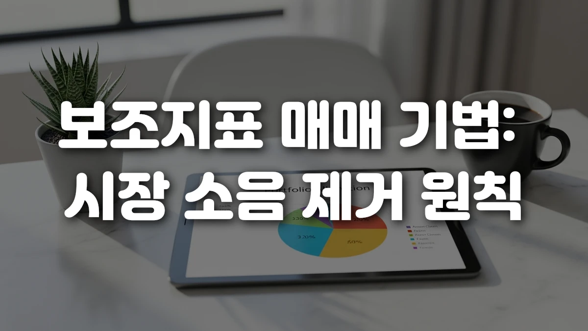 보조지표 매매 기법 시장 소음 제거 원칙