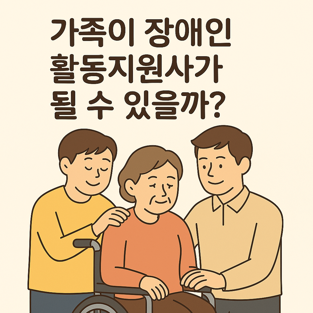 가족이 장애인활동지원사가 될수있나 의 글 썸네일 이미지