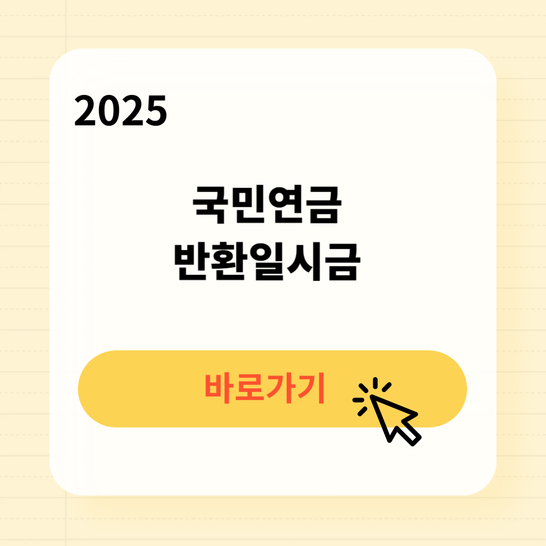 국민연금 반환일시금 조회방법