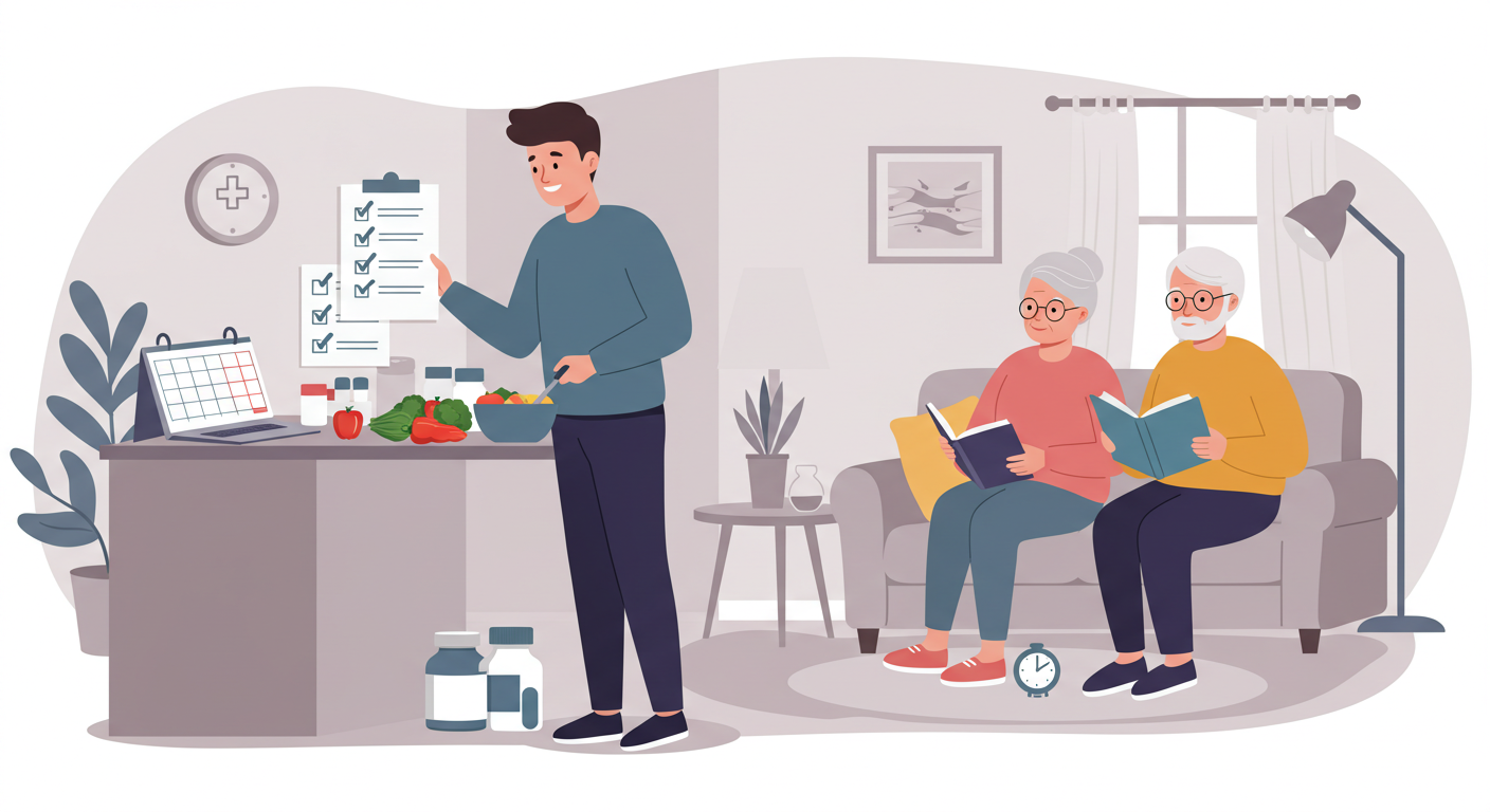 노부모 돌봄 관련 그림