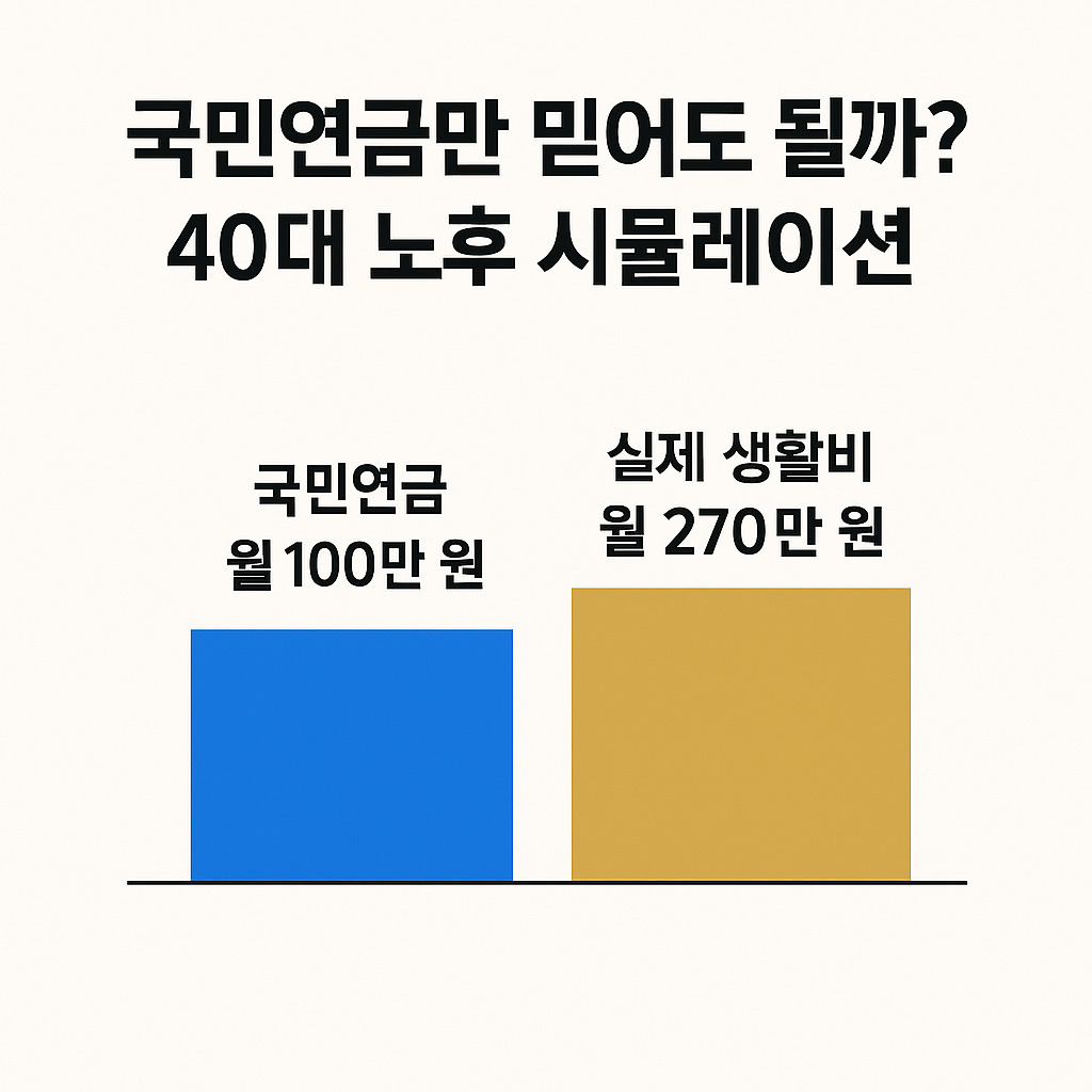 국민연금 수령액 vs 실제 생활비 비교