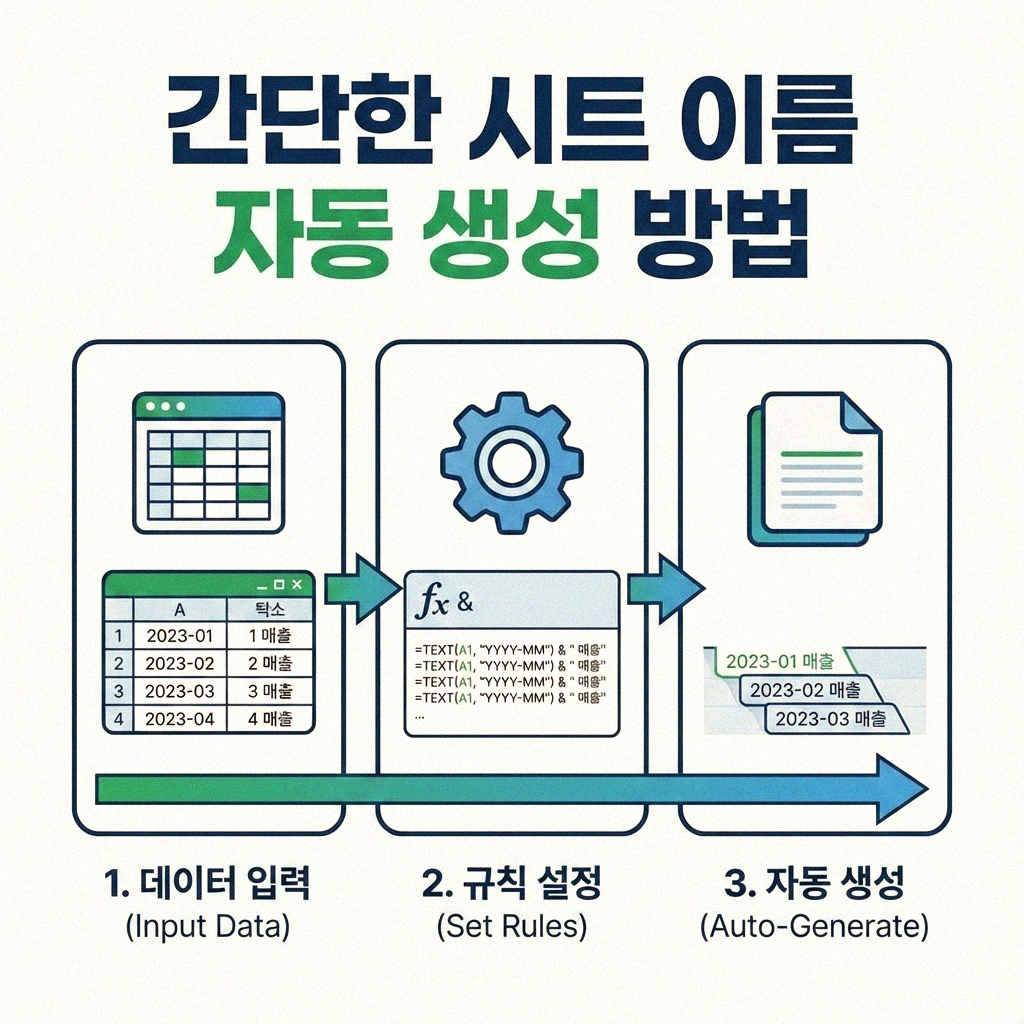 엑셀 시트 이름, 이 매크로 하나면 자동으로 척척!
