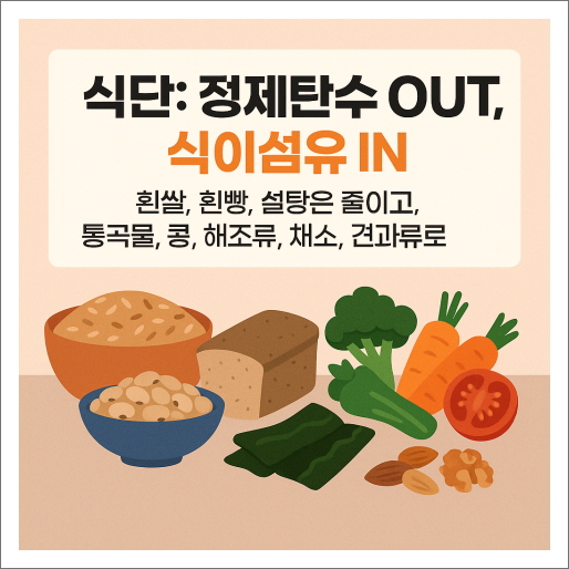 복부 지방, 뱃살 줄이기 7일 챌린지_정제탄수화물금지