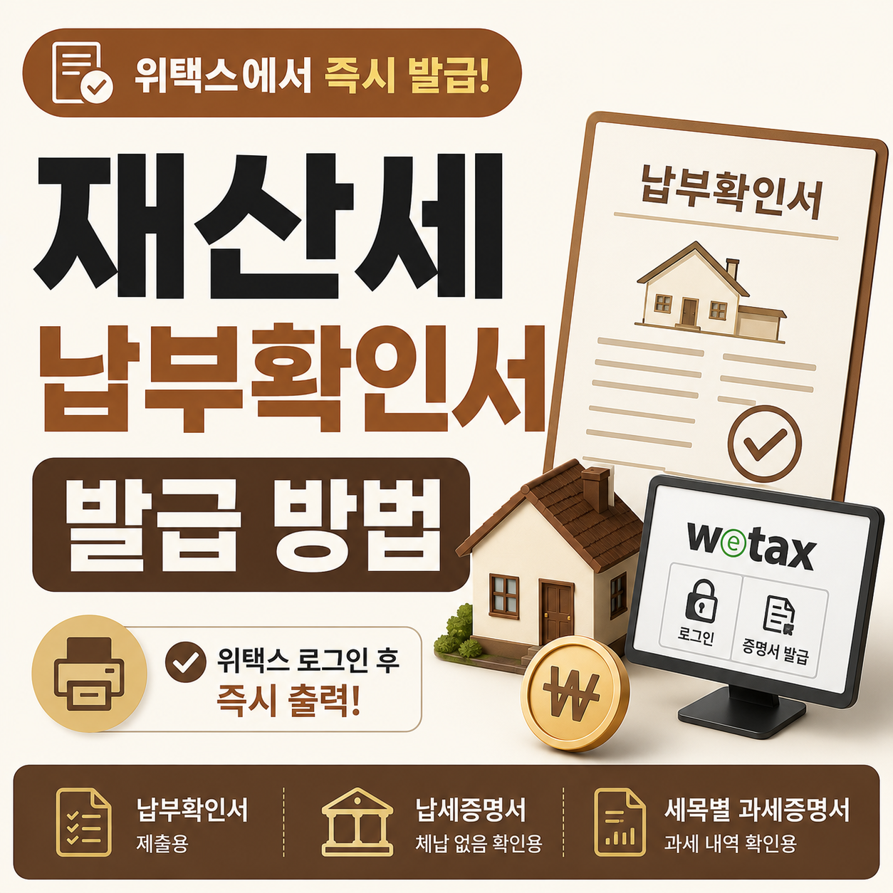 재산세 납부확인서 위택스 발급 방법 안내