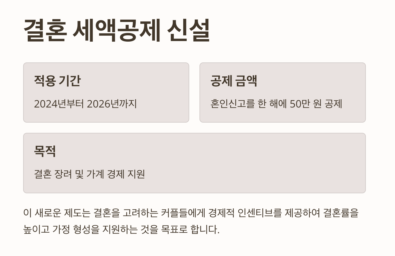 결혼 세액공제 신설