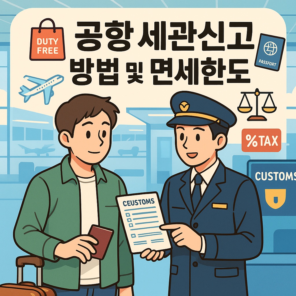 공항 세관신고 방법과 면세 한도