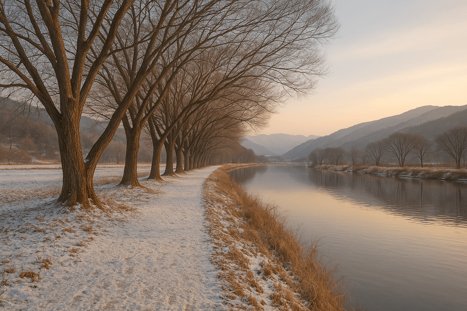 12월 차분한 계절의 고요함이 깃든 하동 화개길에서 느끼는 겨울 풍경의 깊이와 정취