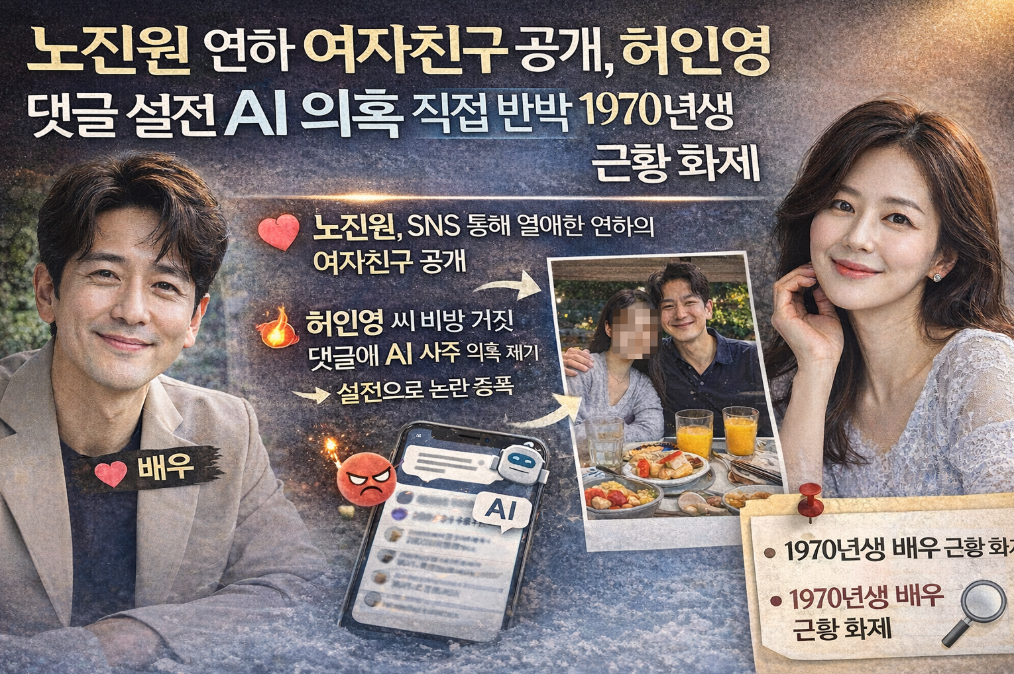 노진원 연하 여자친구 공개, 허인영과 댓글 설전 전말은?