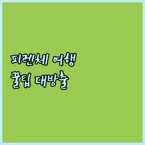 피렌체 여행 필수 정보.. 호텔 특징