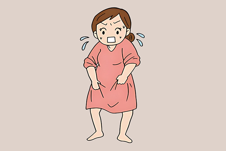 악취가-나는-소변으로-놀라는-여성