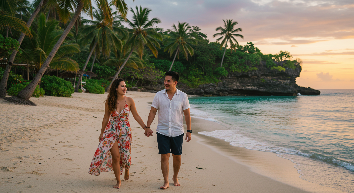 발리의 아름다운 해변과 힌두 사원