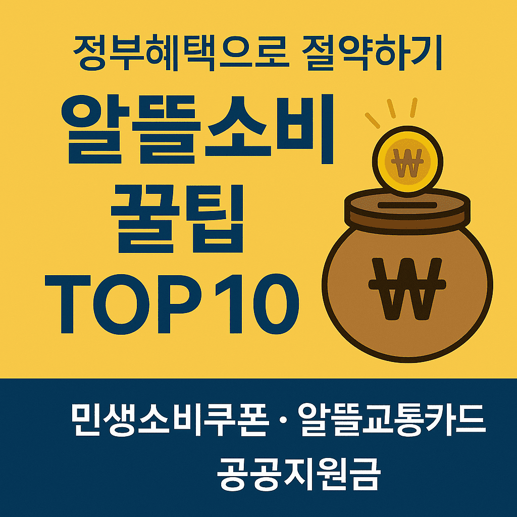 알뜰소비 꿀팁 TOP10 – 정부혜택으로 절약하기