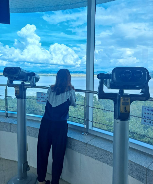 시청각 교실에서 북한땅 바라보다