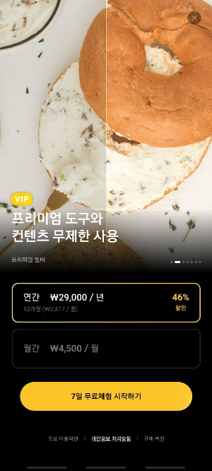 스노우 ai 프로필의 가격 설명