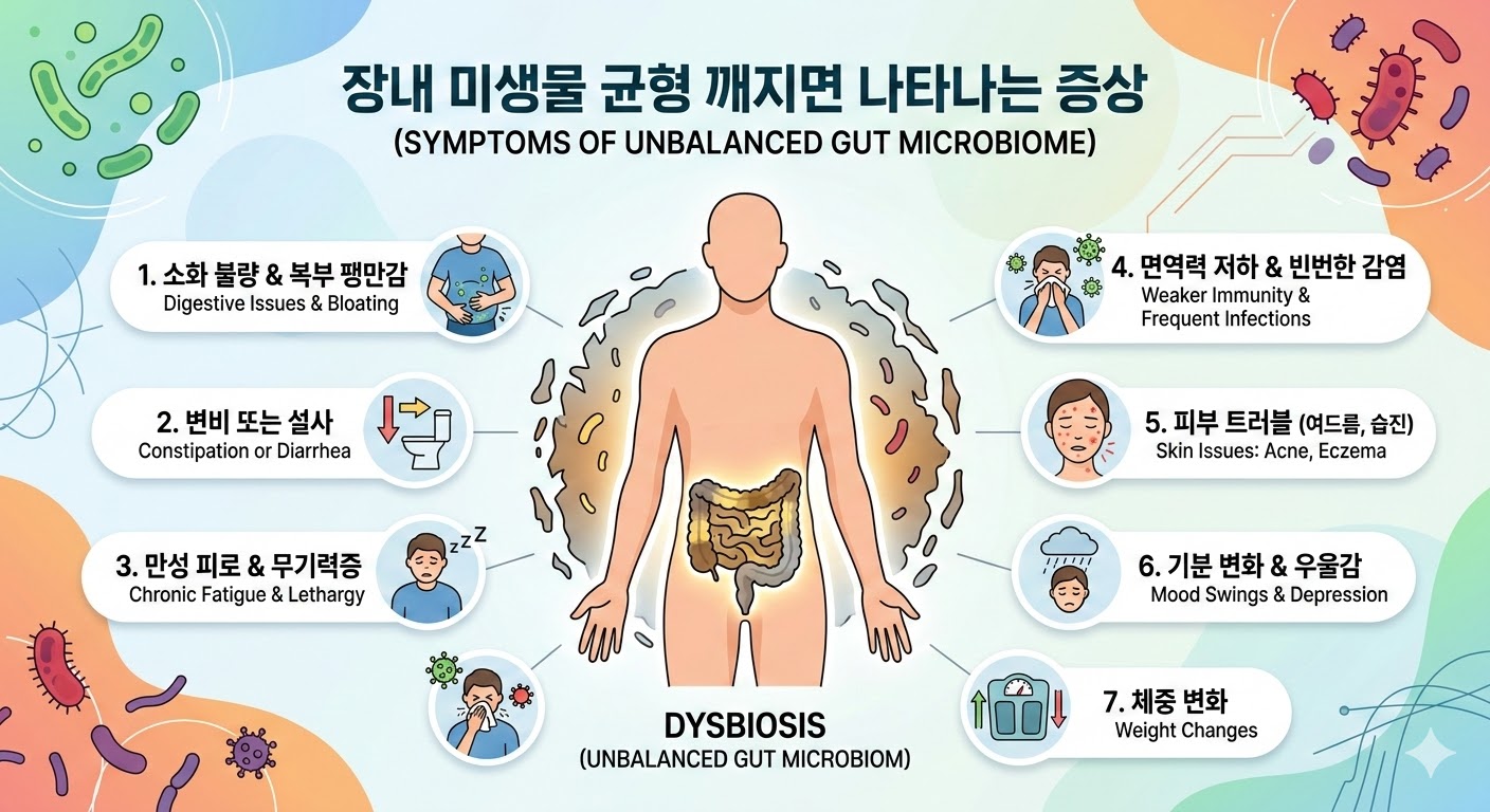 장내 미생물 균형 깨지면 나타나는 증상