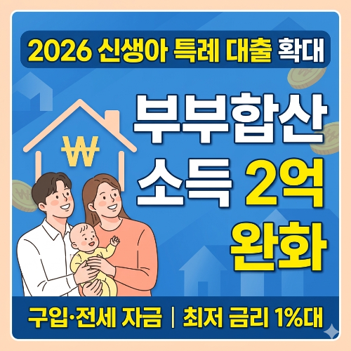 2026 신생아 특례대출 조건 정리