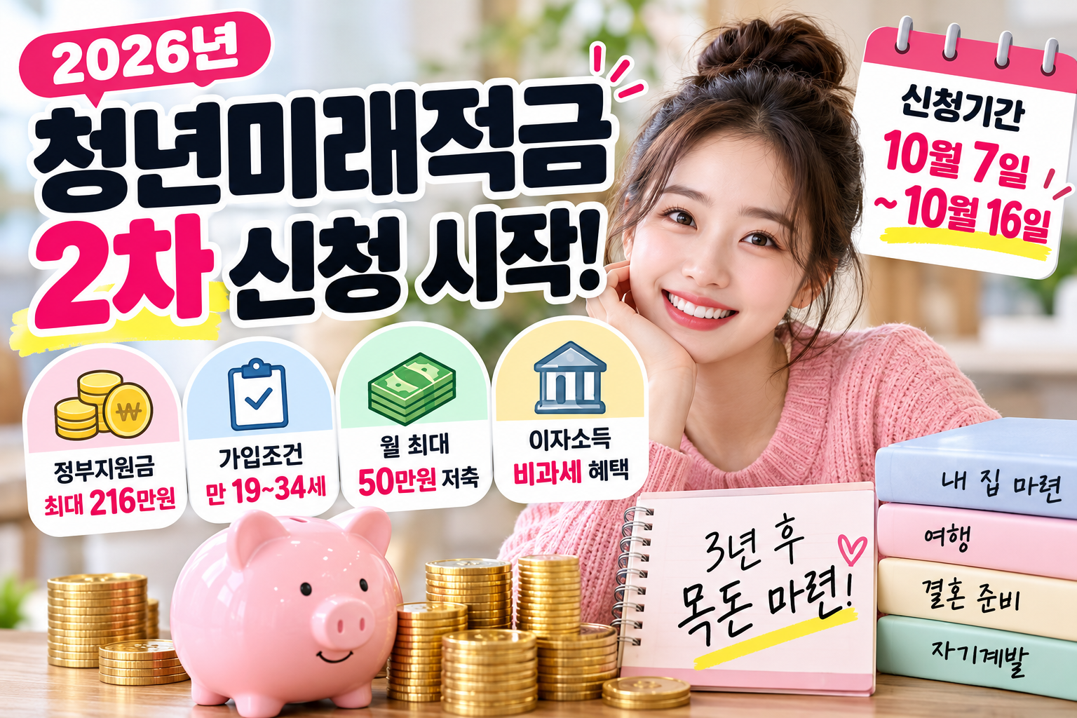 2026 청년미래적금 2차 신청기간/가입조건/정부지원금/신청방법/만기예상금액