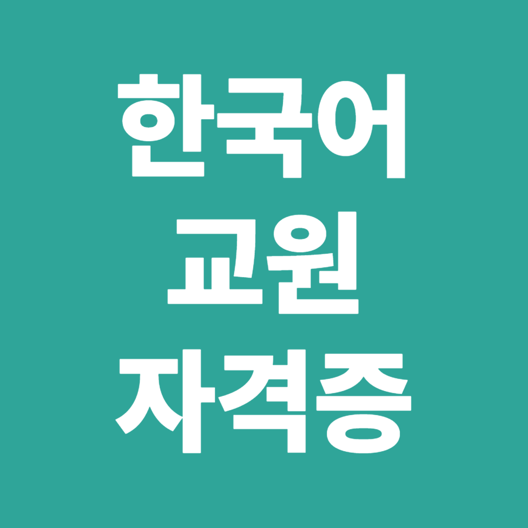 한국어교원자격증