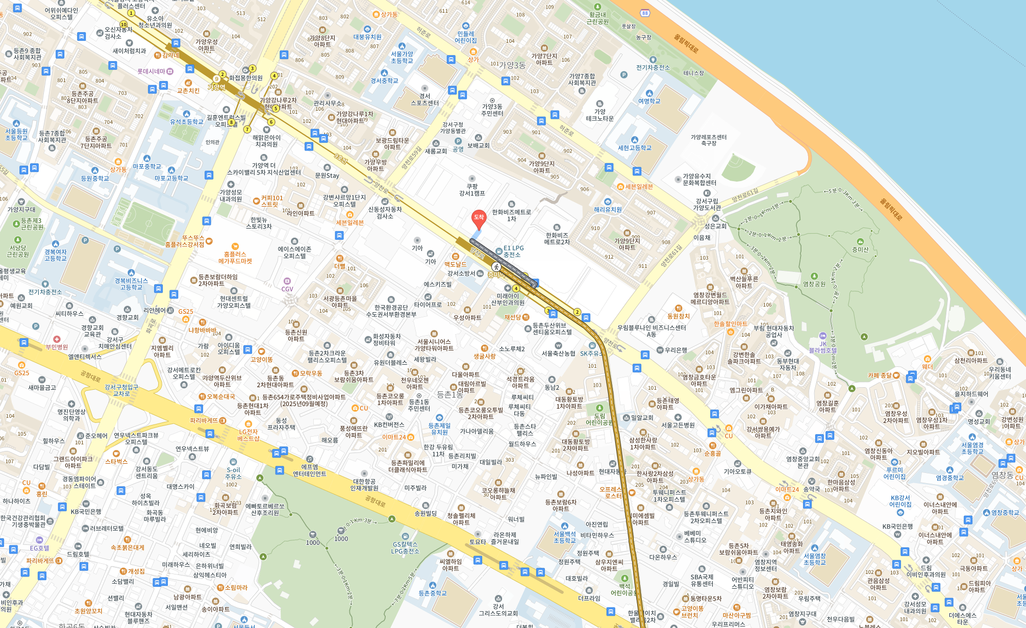 강서 지식산업센터 가는 길