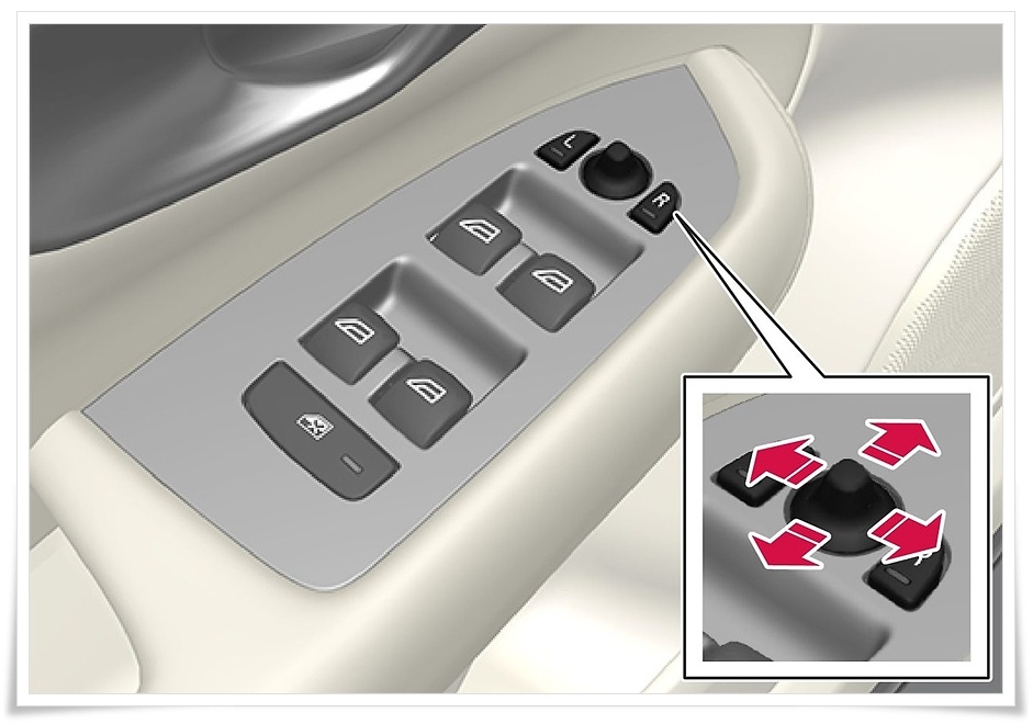 볼보 S60 사이드미러 기본 사이드 미러 조절