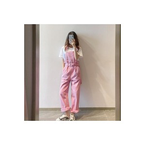 핑크 멜빵바지 여한복 슬랙스 점프슈트 양멱